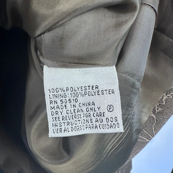 2 Piece‎ Taupe Skirt Suit Le Suit Petite Women's Floral Print Size 6P - Picture 4 of 13